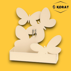 Set 2 Porta Zampirone in Metallo - 20x15x5 Cm - Farfalle