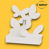 Set 2 Porta Zampirone in Metallo - 20x15x5 Cm - Farfalle