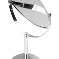 Specchio Tondo da Trucco d'Appoggio - Acciaio - Biluce - 34x13x23 cm