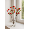 3 Rami di Stelo Melograno - 80 cm - Fiori Artificiali