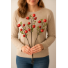 3 Rami di Stelo Melograno - 80 cm - Fiori Artificiali