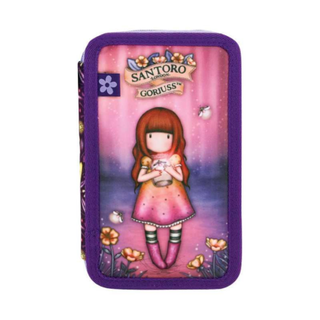 Santoro - Astuccio a 3 Zip Accessoriato - Firefly Dawn