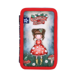 Santoro - Astuccio a 3 Zip Accessoriato - Little Mushroom