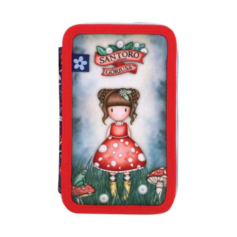Santoro - Astuccio a 3 Zip Accessoriato - Little Mushroom