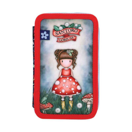 Santoro - Astuccio a 3 Zip Accessoriato - Little Mushroom