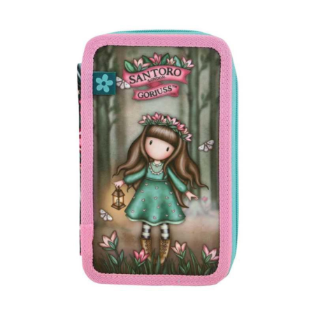 Santoro - Astuccio a 3 Zip Accessoriato - Woodland Wildflower