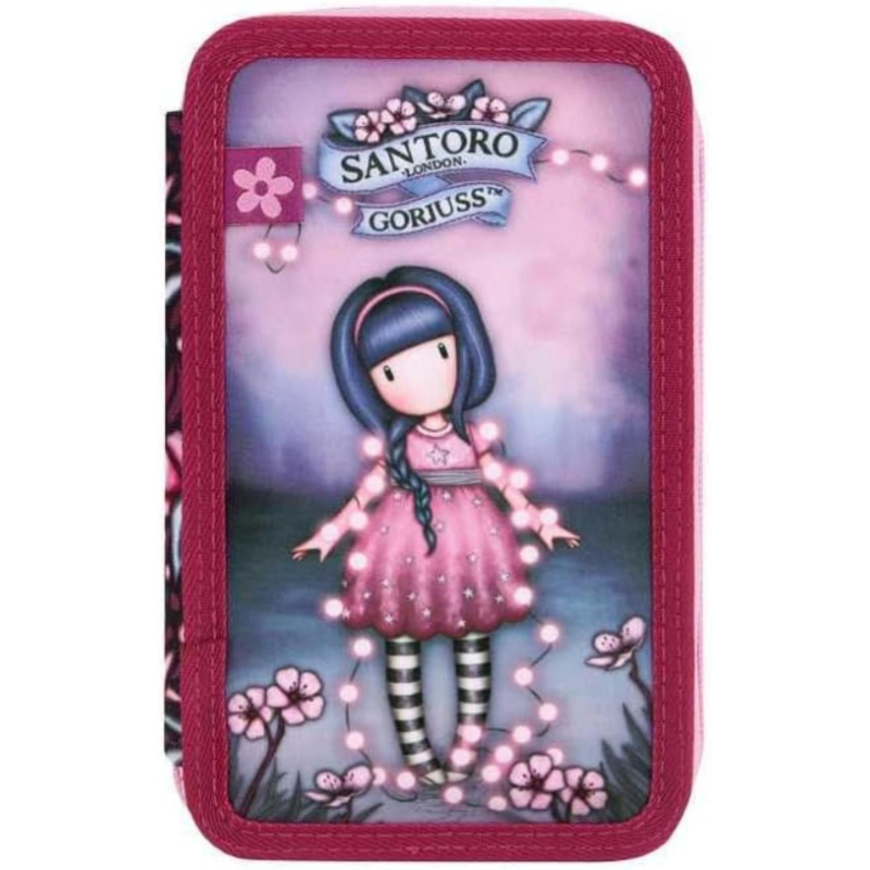 Santoro - Astuccio a 3 Zip Accessoriato - Fairy Dusk