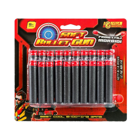 Villa Giocattoli - Proiettili Morbidi - Soft Bullet Gun - Blister 20 P