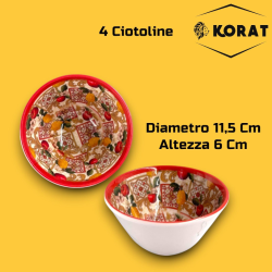 Set Tavola Melamina - 16 Pezzi - 6 Piatti Piani, 6 Fondi, 4 Ciotoline 