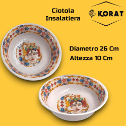 Set Tavola Melamina - 25 Pezzi - 12 Piatti Piani, 12 Fondi, 1 Insalati