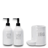 Star - Set 2 Dispenser Sapone e Porta Utensili - Ceramica Bianca  