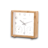 Star - Orologio da Tavolo con Cornice in Bambù - 16x5x18 cm - BIANCO