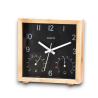 Star - Orologio da Tavolo con Cornice in Bambù - 16x5x18 cm - NERO