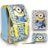 Minions - Zaino con Astuccio, Cartella A4 e Penna a Scatto