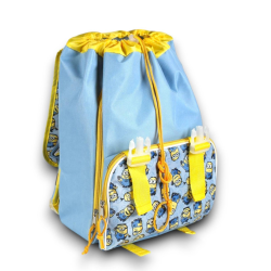 Minions - Zaino con Astuccio, Cartella A4 e Penna a Scatto