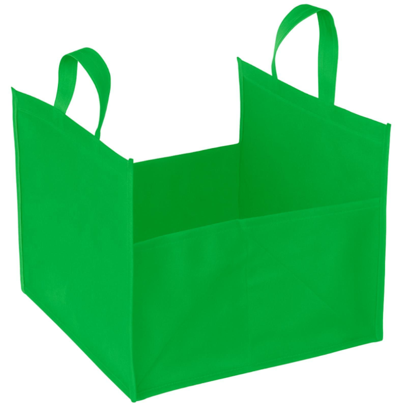 Busta Shoppers in TNT - 10 Borse Porta Pizza - Verde - 36,5x36x27 cm