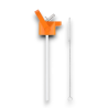 Cool Bottles - Kit Tappo con Cannucce e Scovolino - Arancione