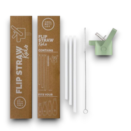 Cool Bottles - Kit Tappo con Cannucce e Scovolino - Verde