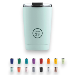 Cool Bottles - Tumbler - Bicchiere Termico con Coperchio - 330 ML - Az