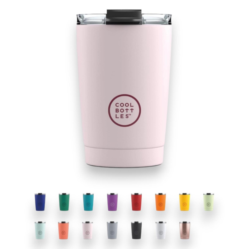 Cool Bottles - Tumbler - Bicchiere Termico con Coperchio - 330 ML - Ro