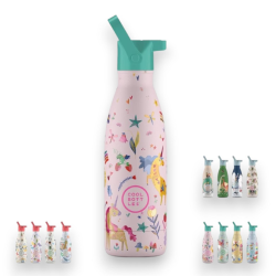 Cool Bottles - Borraccia Termica - 350 ML - Funny Unicorns