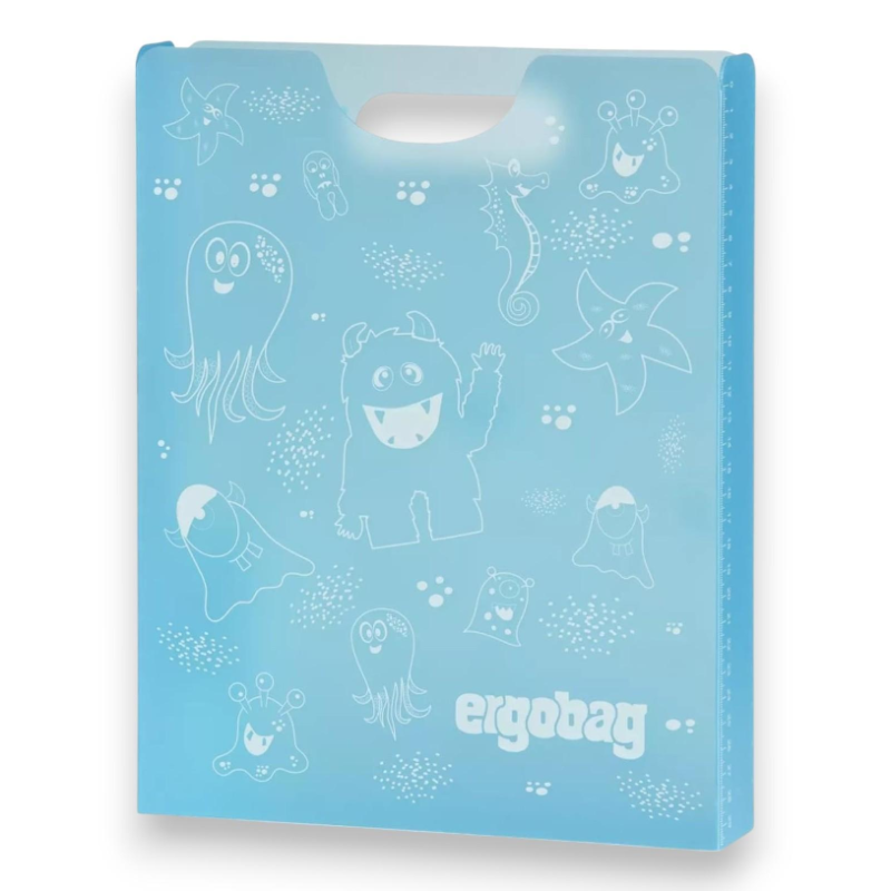 Ergobag - Scatola Porta Quaderni - 24x31x5 Cm -  Monster Petrol - SCON