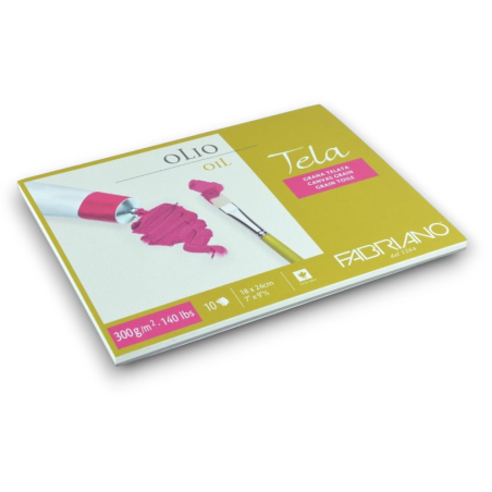 Fabriano - Album Tela Olio - Grana Telata - 10 FF - 18x24 cm - 300 gr