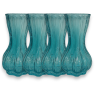 Set di 4 Vasi in Vetro - 15 cm - Celeste 