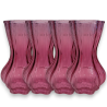 Set di 4 Vasi in Vetro - 15 cm - Rosa