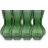 Set di 4 Vasi in Vetro - 15 cm - Verde