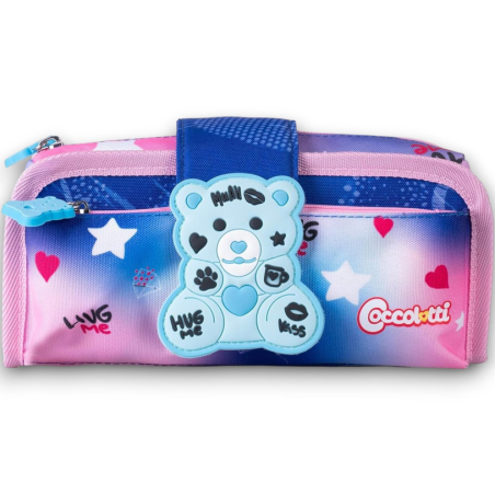 Coccolotti - Astuccio Porta Penne 2 in 1 - Doppio Scomparto con Zip - 