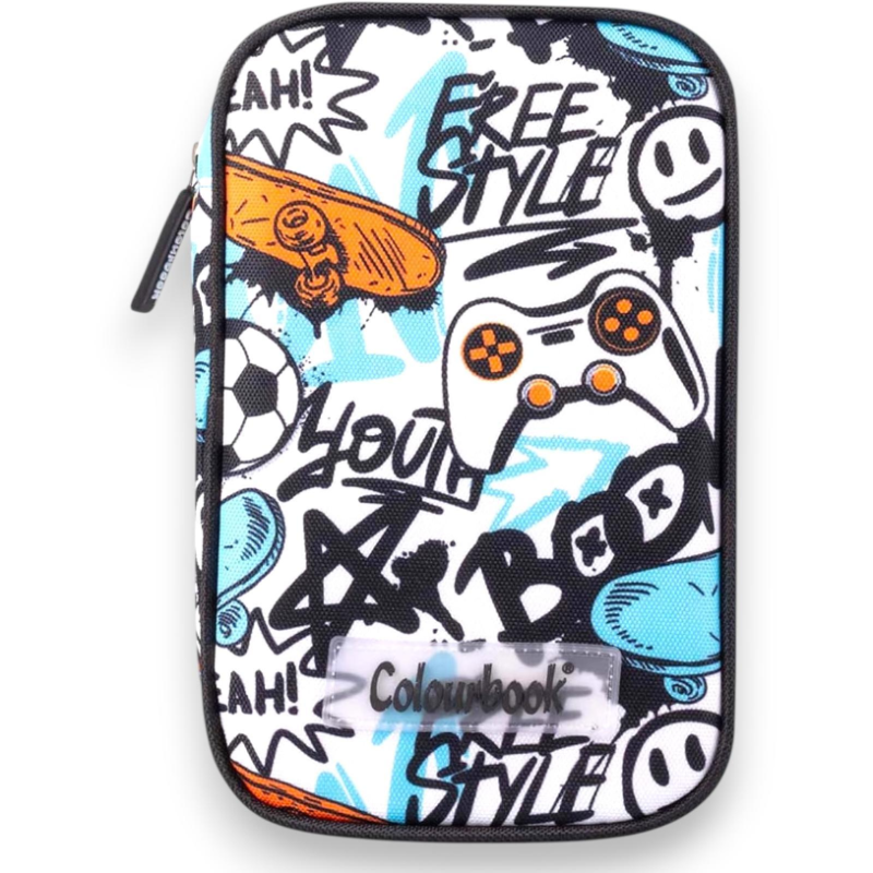 Colourbook - Astuccio Completo 3 Zip Abstract - Free Style