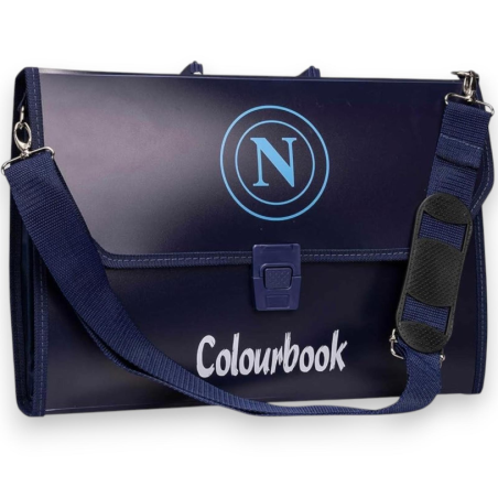Colourbook Napoli - Valigetta in PPL - 26x39 cm - Con Tracolla - Dark 