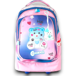 Colourbook - Zaino TROLLEY Coccolotti - 33 LT - Love Azzurro