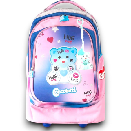 Colourbook - Zaino TROLLEY Coccolotti - 33 LT - Love Azzurro