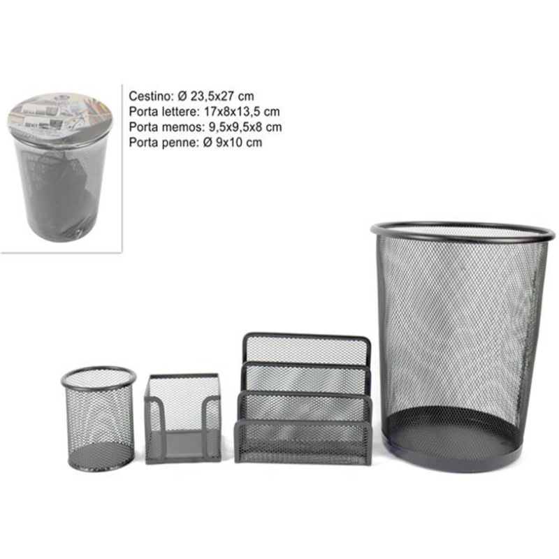 Set Ufficio 4 pz - Grigio