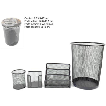 Set Ufficio 4 pz - Grigio