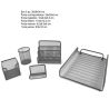 Set Ufficio in Metallo - 5 pz - Grigio 