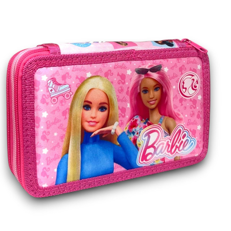 Astuccio Completo 3 Zip - Barbie