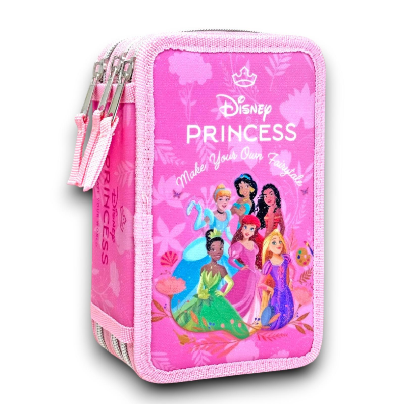 Astuccio Completo 3 Zip - Principesse