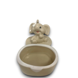 6 Elefanti con cofanetto ovale - cuore - 10.5x6x8 cm