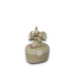 6 Elefanti con cofanetto ovale - cuore - 10.5x6x8 cm