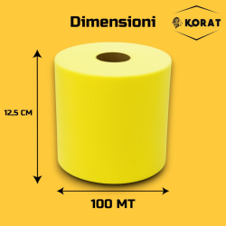 Rotolo Tulle - 12,5 cm x 100 mt - Giallo 