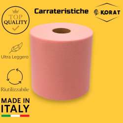 Rotolo Tulle - 12,5 cm x 100 mt - Rosa Antico