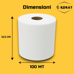 Rotolo Tulle - 12,5 cm x 100 mt - Bianco