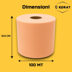Rotolo Tulle - 12,5 cm x 100 mt - Rosa Pesca