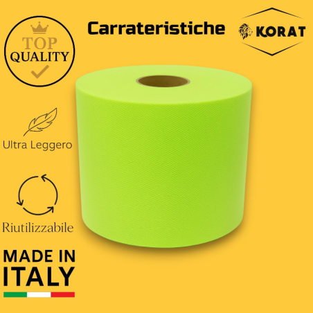 Rotolo Tulle - 12,5 cm x 100 mt - Verde Mela