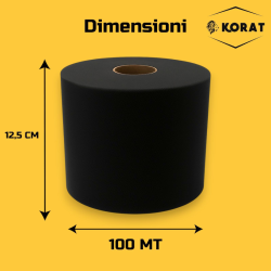 Rotolo Tulle - 12,5 cm x 100 mt - Nero