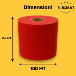 Rotolo Tulle - 12,5 cm x 100 mt - Rosso