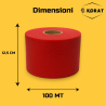 Rotolo Tulle - 12,5 cm x 100 mt - Rosso Glitter